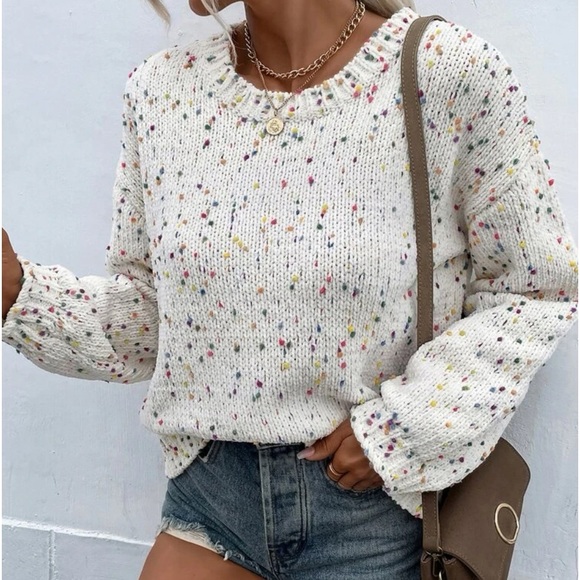 New popcorn knit long sleeve sweater - Picture 2 of 6